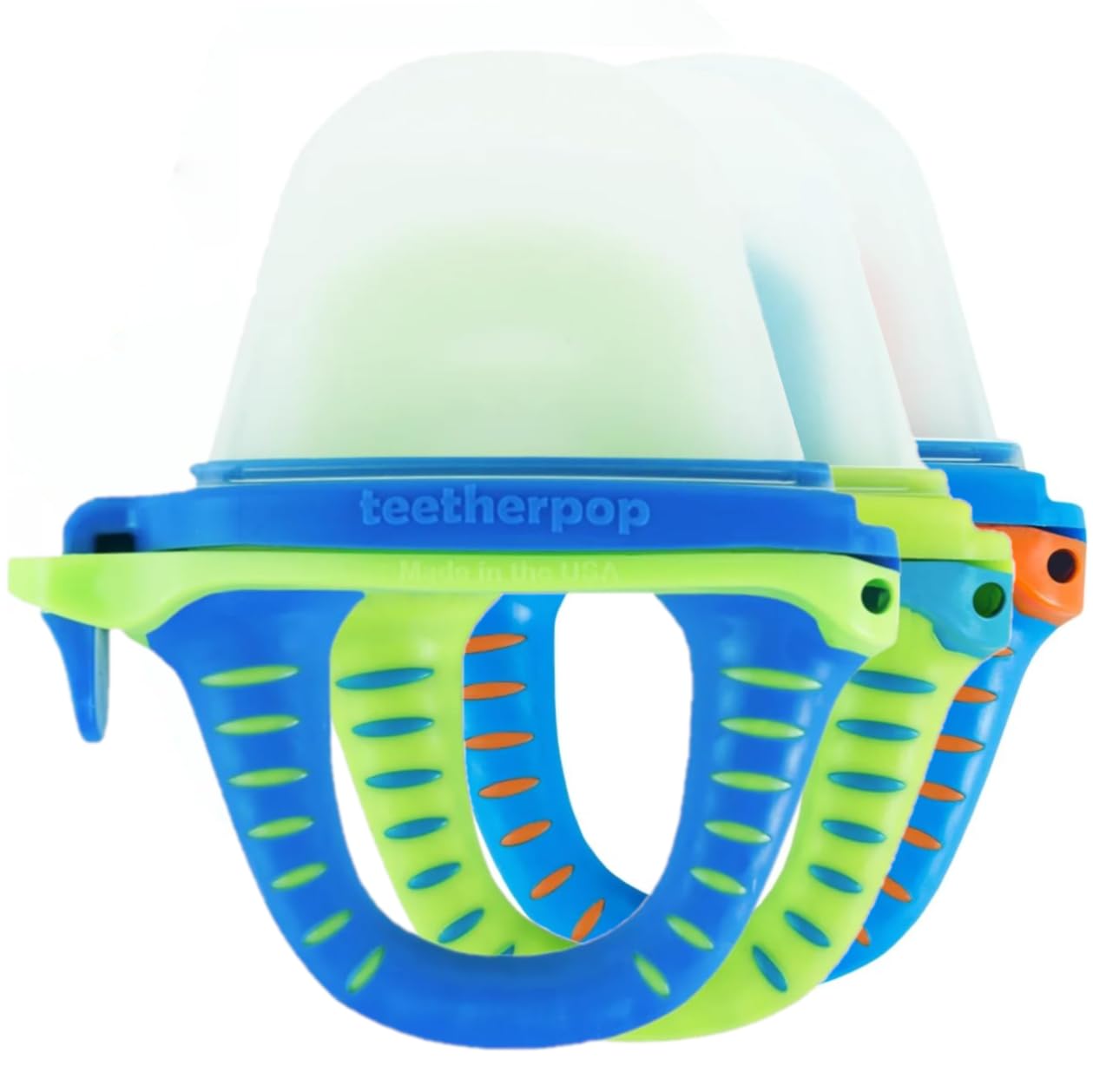 teetherpop - Fillable Silicone Teether for Breastmilk, Water, Purees & More, Baby Popsicle Teethers for Freezing Milk & Cooling 