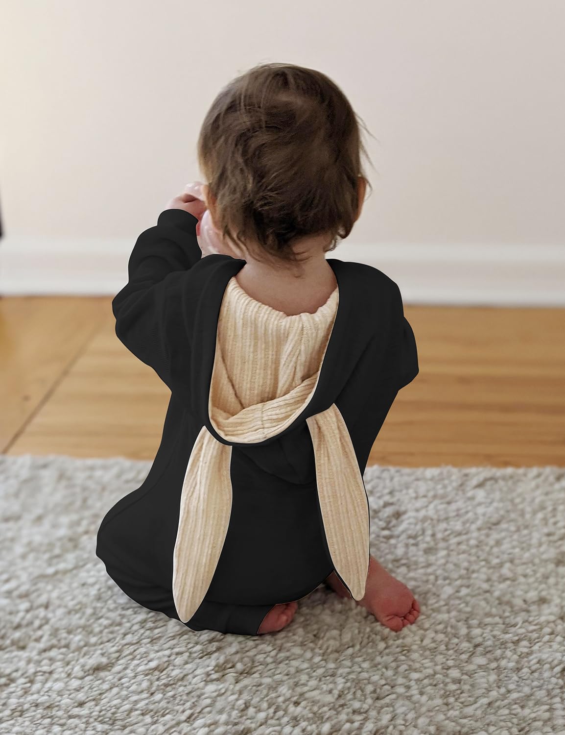 Agqt Baby Boys 1St Easter Outfit Halloween Bunny Costume Onesie Animal Jumpsuit Rabbit Ear Bodysuits One Piece Romper Hoodie Bla