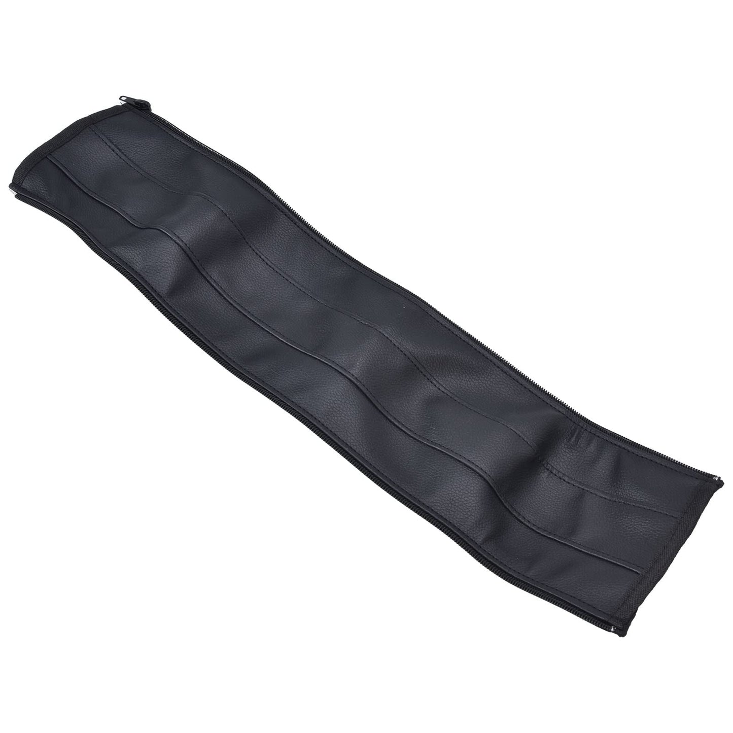 Fdit Pu Baby Stroller Handle Cover Armrest Protector For Baby Carriage, Removable Zipper Protector Sleeve For Baby Stroller (Bla
