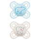 Mam Perfect Baby Pacifier, Patented Nipple, Developed With Pediatric Dentists & Orthodontists, 2 Pack, 0-3 Months, Boy