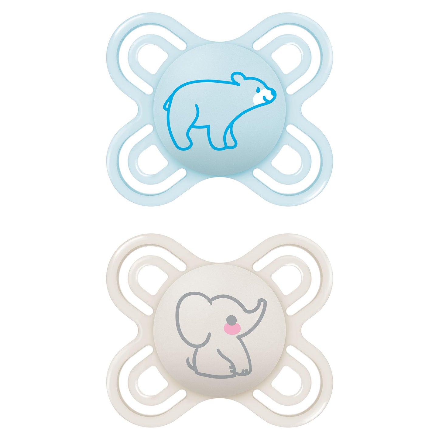 Mam Perfect Baby Pacifier, Patented Nipple, Developed With Pediatric Dentists & Orthodontists, 2 Pack, 0-3 Months, Boy