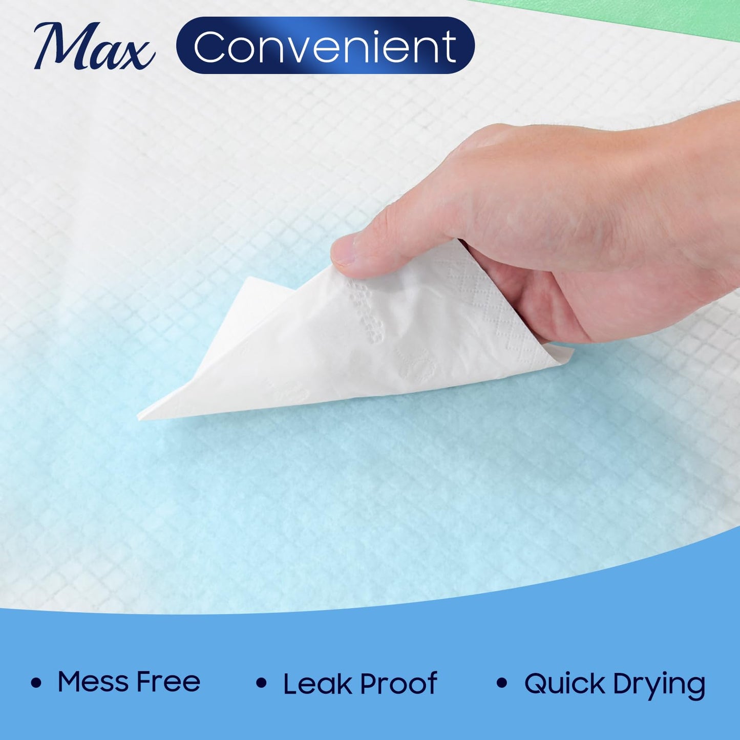 Fygrip 50 Count Hospital Grade 130 Gram 36    X 36    Max Absorbency Disposable Underpads, Leakproof Quick Drying Xxxl Bed Pads