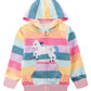 Akyzic Girls Rainbow Fall Jacket Zip Up Hoodie Kids Back To School Outfit Cotton Unicorn Hooded Sweatshirt Winter Outerwear 4T/3