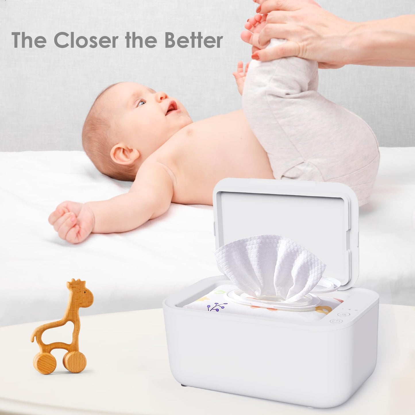 Baby Wipe Warmer, Wipe Warmer And Baby Wet Wipes Dispenser, Wipes Warmer For Newborn Baby Evenly Heated, Portable Wipe Warmer Sm