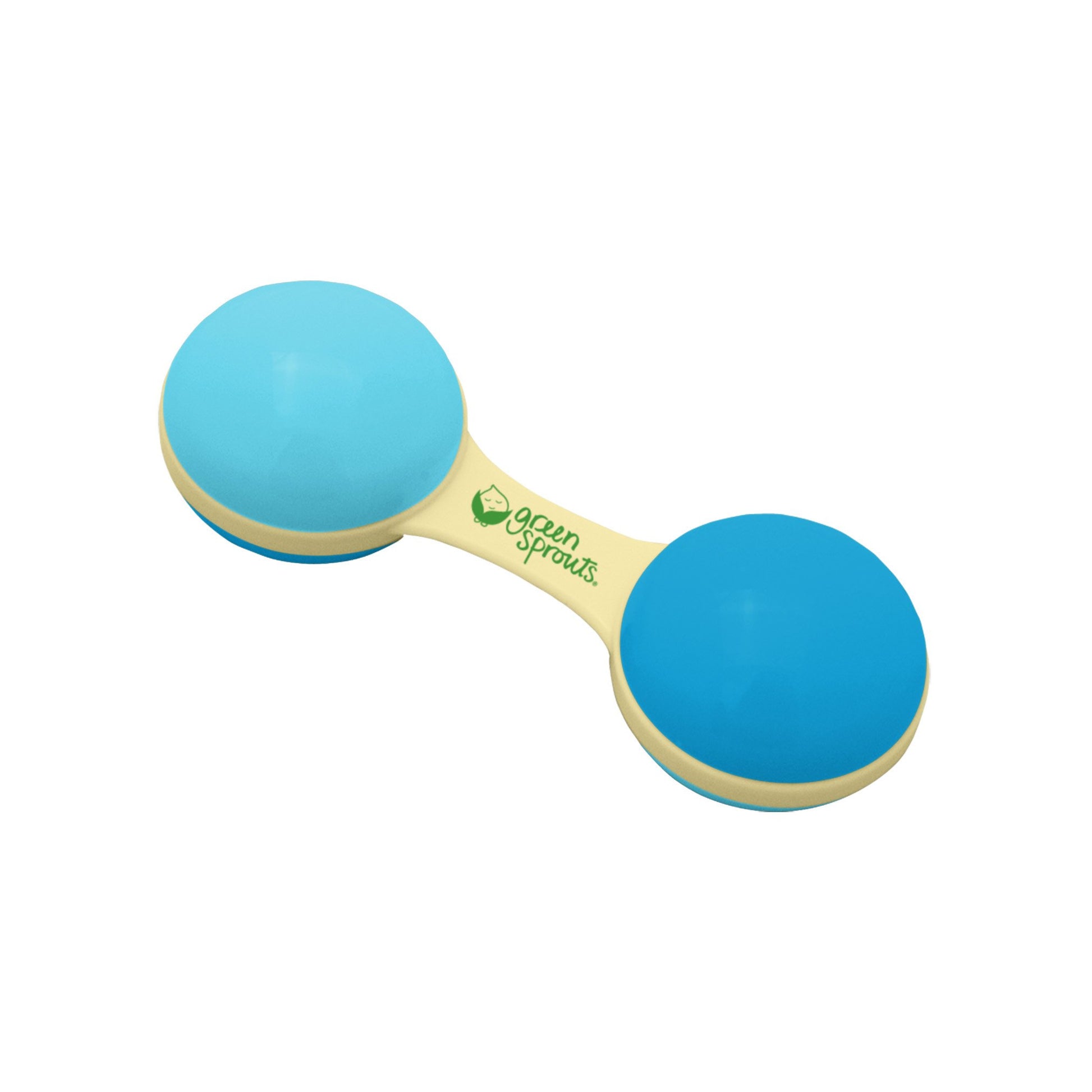 green sprouts Sprout Ware Plant Plastic Dumbbell Rattle Made from Plants, Encourages Whole Learning The Healthy & Natural Way, A