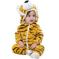 Michley Unisex Baby Winter Hooded Romper Flannel Panda Style Cosplay Clothes ,100Cm-(19-24Months),Tiger
