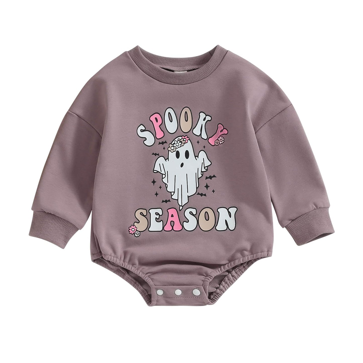 Focusnorm Halloween Newborn Baby Girl Outfit Pumpkin Sweatshirt Romper Long Sleeve Romper Jumpsuit Infant Fall Winter Clothes (G
