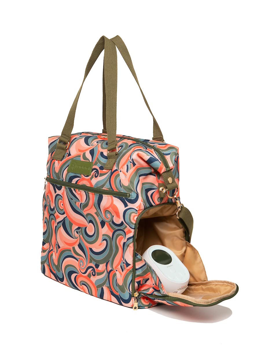 Sarah Wells 'Lizzy Breast Pump Bag With Carrying Handles And Crossbody Strap - Insulated Pockets - Compatible With Most Portabl