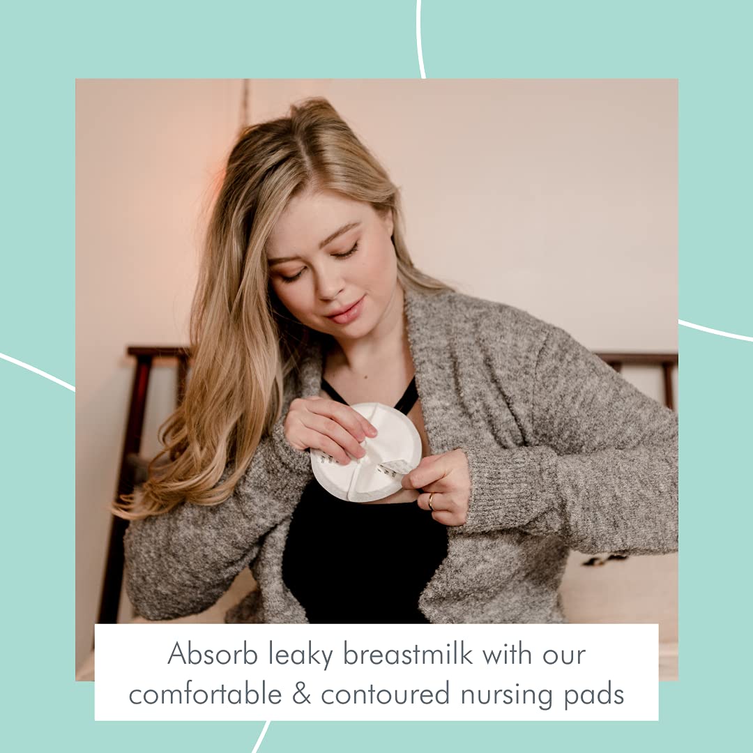 Motif Medical, Nursing Pads Breathable, Natural Material, Excellent Absorbency And Leak Protection, Adhesive Strips - Pack Of 60
