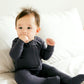 Vaenait Baby Toddler Boys Girls Solid Footie Pajama Cozy Modal Chacoal 3-6M