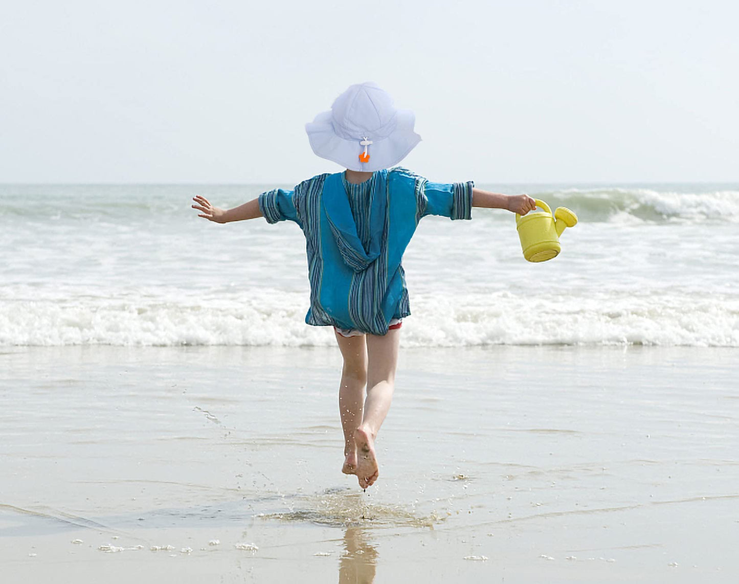 Simplikids Upf 50+ Uv Ray Sun Protection Wide Brim Baby Sun Hat,Light Blue,0-12 Months