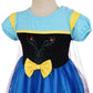 Dressy Daisy Ice Princess Dress Up Clothes Halloween Fancy Party Tulle Skirt Summer Outfit With Cape & Accessories For Toddler G