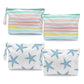 Fokongna 4PCS Wet Dry Bag Waves Rainbow Wet Bag Beach Bags for Swimsuit Toiletry Bags Travel Essentials For Women, Beach Travel 