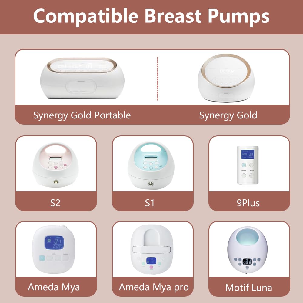 14Pack Breast Pump Replacement Parts For Spectra S2, S1, 9 Plus, Synergy Gold,For Spectra Breast Pump Accessories, Replace Duckb