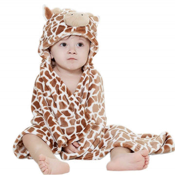 Vauwmsr Baby Hooded Blanket Ultra Soft Warm Newborn Infant Swaddle Wrap Bath Shower Towel, 25.6' X 39.4', Brown