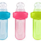Nuby Ez Squee-Z Silicone Self Feeding Baby Food Dispenser, 1 Count (Pack Of 1) - Aqua/Pink/Green, Colors May Vary