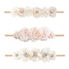 Bfnaagirl Baby Girl Floral Headband Nylon Flower Crown Elastic Hairband 3Pcs Hair Accessories Gift For Girls, Ym6, Stretchy Size