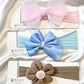 Hair Sarkles Baby Headbands With Bow, Soft Nylon Elastic, 3 Pack, Pastel Colors, Newborn To Toddler