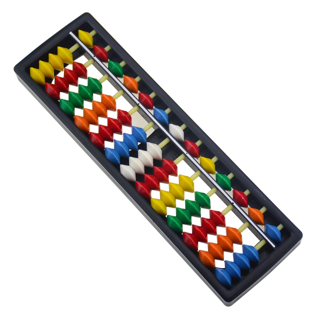 Wowlife 13 Digits Rods with Colorful Beads Plastic Abacus Arithmetic Soroban Kids Calculating Tool
