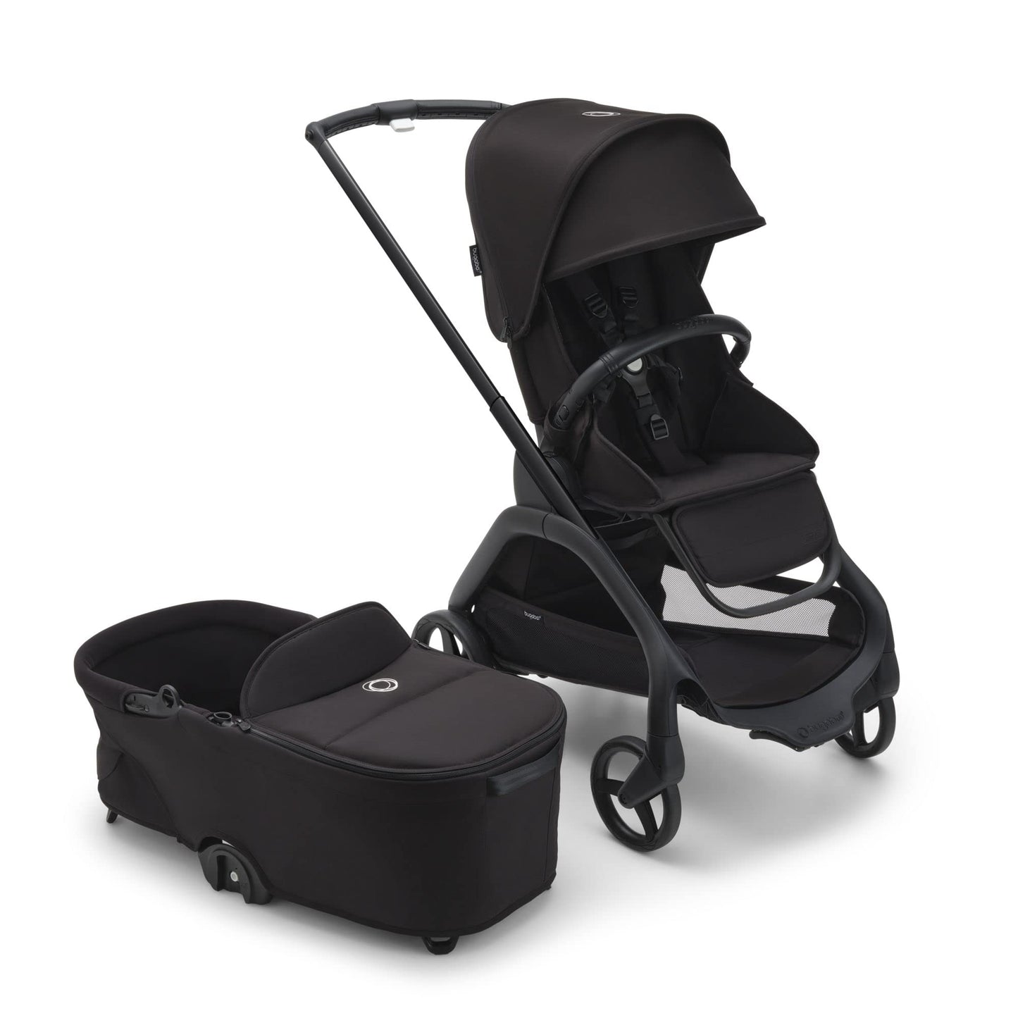Bugaboo Dragonfly City Stroller with Full-Size Baby Bassinet and Toddler Seat, One Hand Easy Fold in Any Position, Full Suspensi