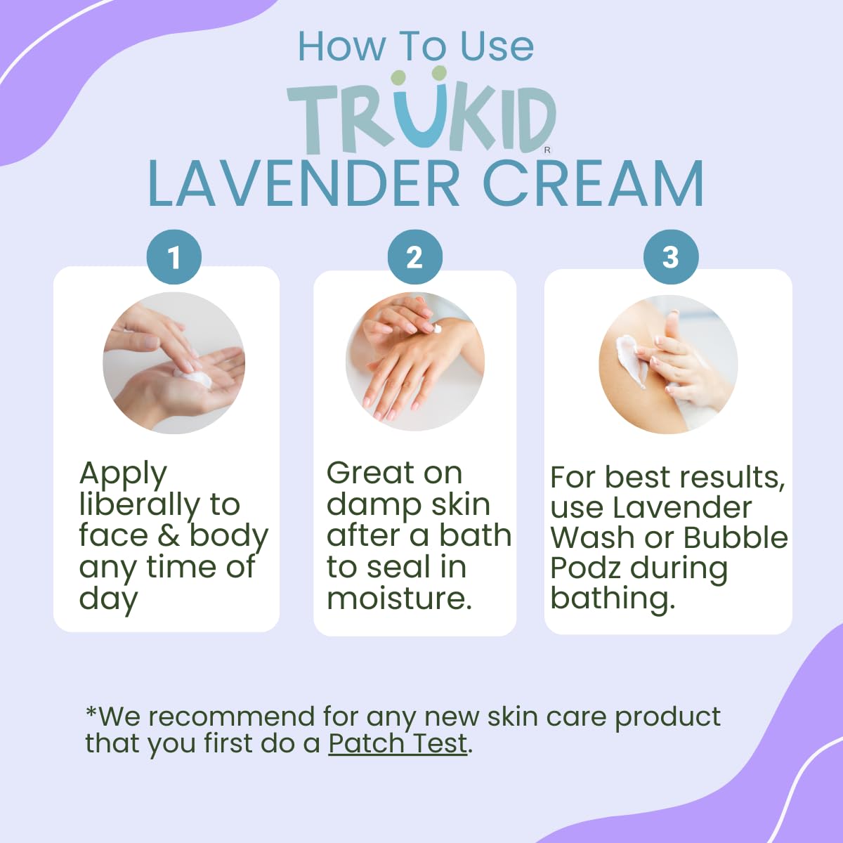 Trukid Lavender Skin Cream For Kids - Hydrates & Moisturizes Sensitive Skin, All Natural Ingredients, Enriched With Shea Butter,
