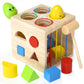 IYYIYY Montessori Wooden Shape Sorter Toy for 1+ Year Old - 8 Sensory Blocks, Developmental Toddler Toys, Toddler Learning Gifts