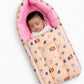 ORBEIX Baby Sleeping Bag for Newborn | Soft Cotton Baby Wrapper with Hood | Warm Baby Carry Nest | Zip Closure Sleeping Bag for 