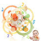 Orzbow Baby Sensory Teething Toys, Infant Montessori Teether Ball, Silicone Baby Rattle Ball Toy, Babies Chew Toys for 3-6-12-18