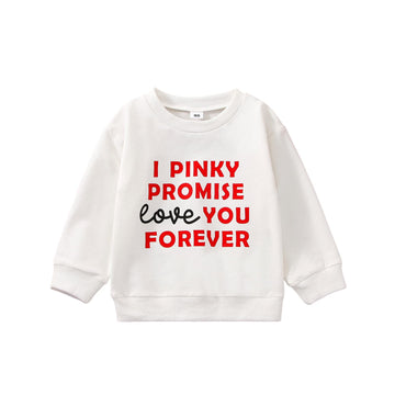 Yingisfitm Toddler Baby Girl Boy Crewneck Sweatshirt Long Sleeve Valentines Day Shirt Pullover Top Spring Clothes Outfit (White-