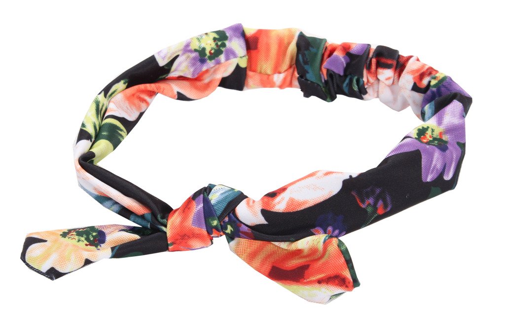 Camellia Floral Ruffles Rompers With Headband Summer Swimwear (Small,Orange)