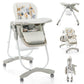 BABY JOY Foldable High Chair with Adjustable Height, Recline & Footrest, Double Removable Tray, Storage Basket, Portable High Ch