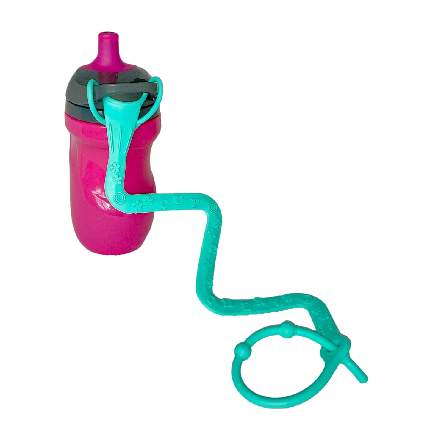 Brilli Baby Cup Catcher Patented Safety Tether Strap, Attach Sippy Cups, Bottles, Pacifiers & More to Stroller, High Chair, Car