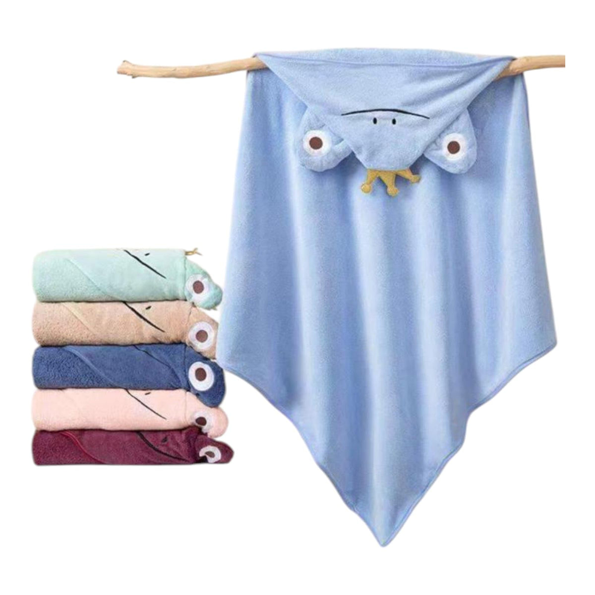 Tinnie Frenzy Kids Hooded Towels with Multi Designs and Colors, Soft Absorbent Bath Towel for Children,Infant Towels (3, Multico