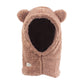 Baby Girls Boys Winter Warm Scarf Hat Kids Thick Earflap Hood Cap With Ear 6M-7T (Khaki,S)