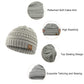 Durio 0-2 Years Warm Winter Baby Beanies For Boys Soft Thick Cozy Knitted Toddler Infant Winter Hat Babies Caps 3 Pack Black & L