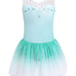 Eqsjiu Ballet Leotard With Tutu Skirt For Girls Green Shinny Stars Tutu Ballet Outfit For Girls 9-10 Years Children Costumes Bir
