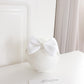 0-12 Newborn Baby Baptism Pearl Headband With Bow In White Christening Headband With Satin Bow, Pearl Rhinestone Band (Pink(0-3M