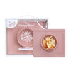 Ezpz Happy Bowl - 24 Months + (Blush) - 100% Silicone Suction Bowl With Built-In Placemat - Dishwasher Safe