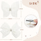 4Pcs Pearl Hair Bows For Girls, White Butterfly Flower Hair Bow Clip Wedding Hair Accessories For Baby Infants Toddlers Kids (Sm