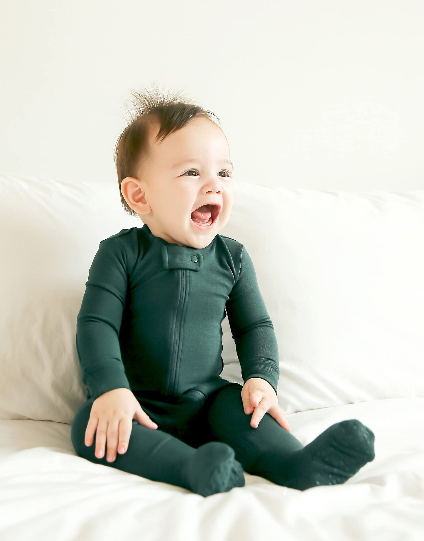 Vaenait Baby Toddler Boys Girls Solid Fotie Pajama Cozy Modal Green 18M