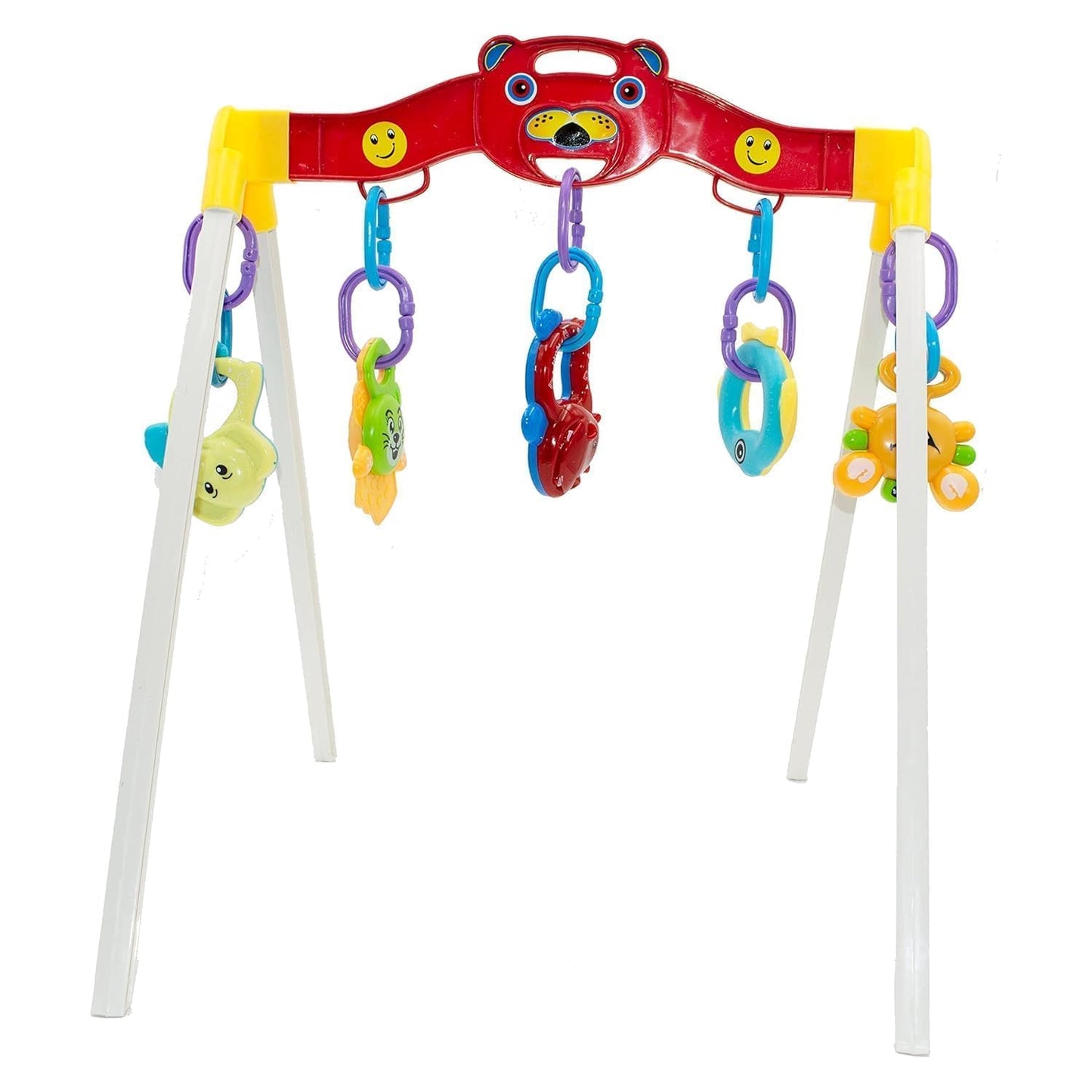 Qamanta Plastic Play Gym For Kids Hanging Toys For Baby Fitness Rack Toys Activity For Baby | 3 In 1 Multiactivity With Soft Mus