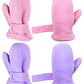 N'Ice Caps Baby Toddler Mittens Kids 2 Pairs Fleece Gloves Winter Warm Sherpa Lined (Pink/Light Purple Pack, 2-3 Years)