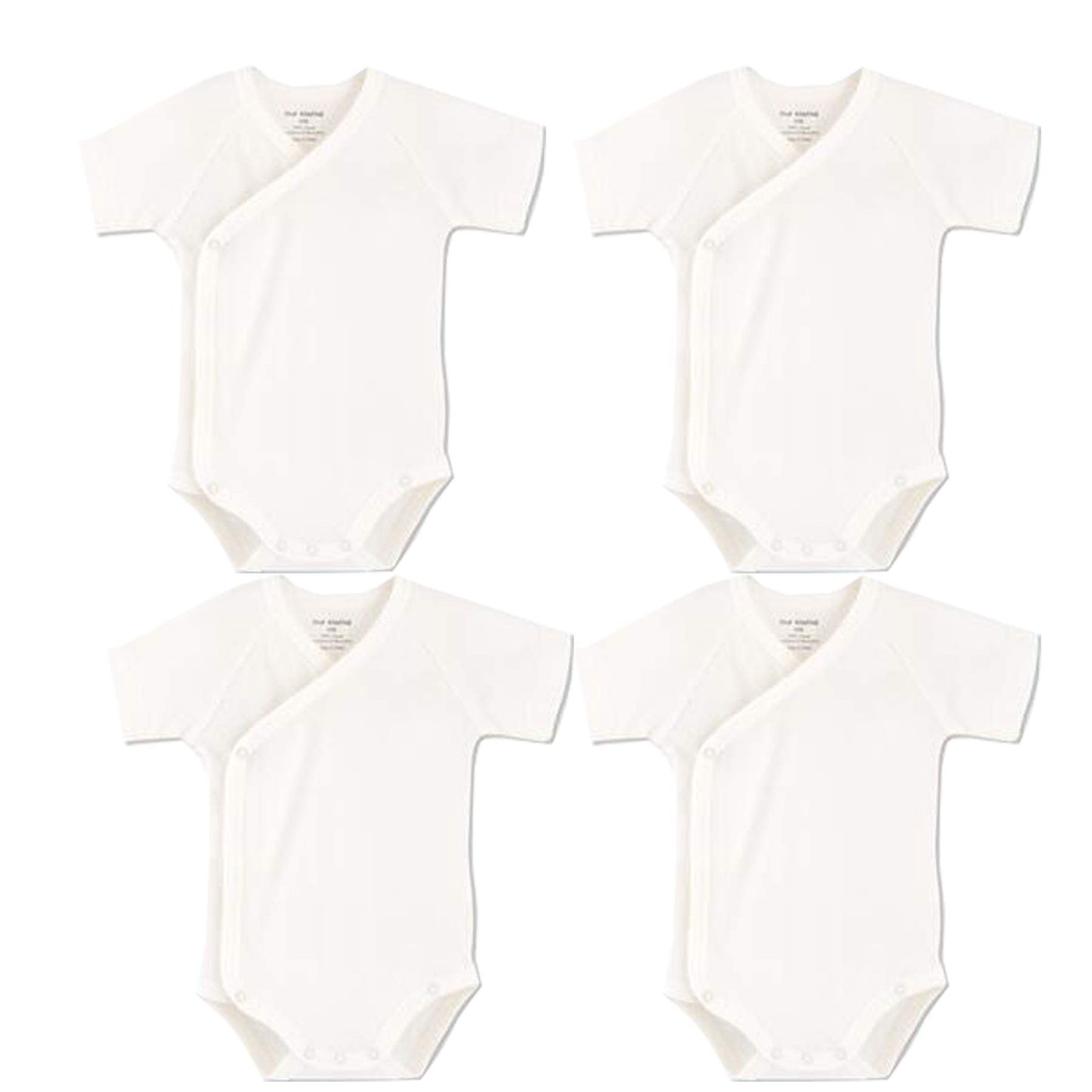 Baby Boys Girls Short Sleeves Kimono Clothes Cotton Baby Side-Snap Bodysuit Pack Of Baby Layette Set (0-3 Months)