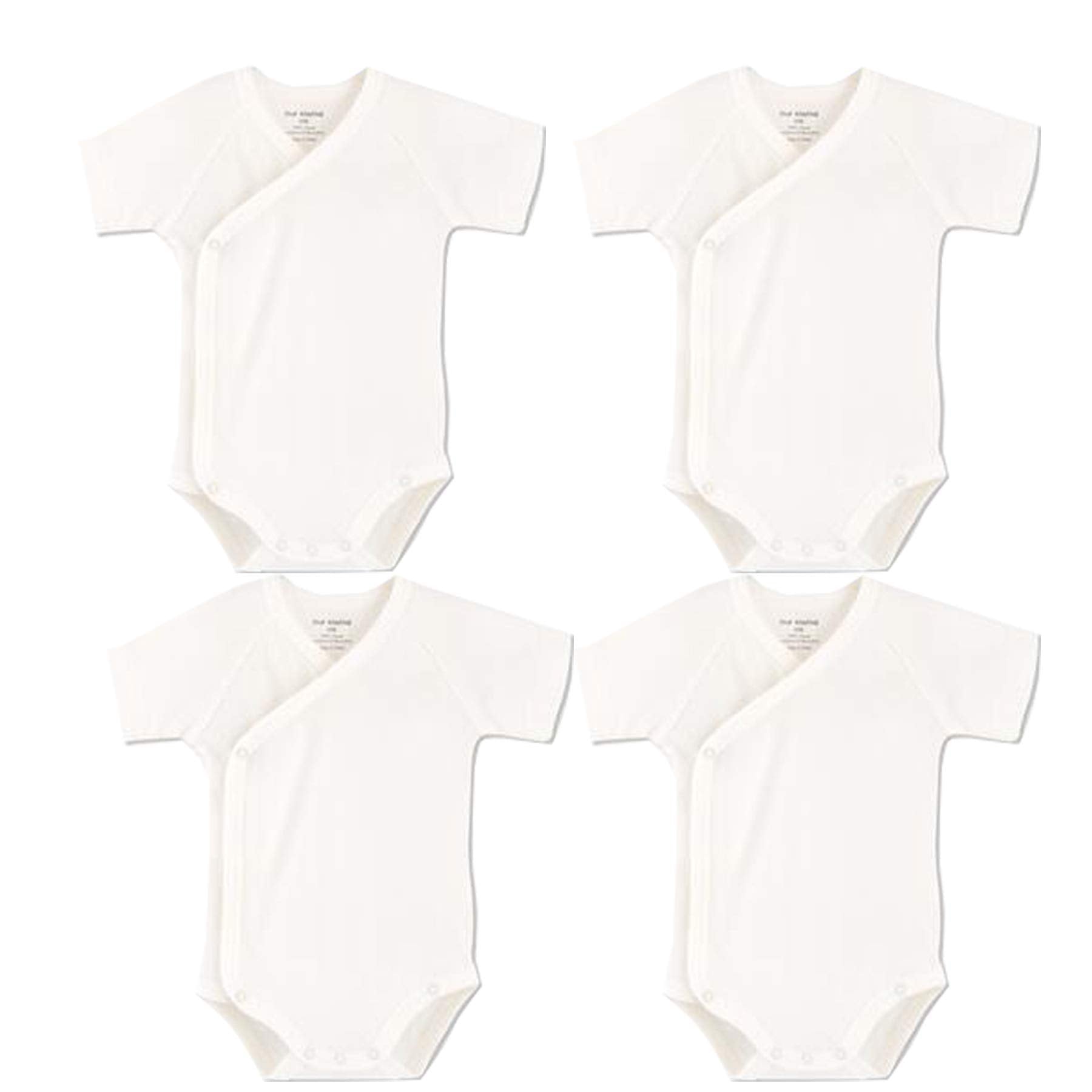 Baby Boys Girls Short Sleeves Kimono Clothes Cotton Baby Side-Snap Bodysuit Pack Of Baby Layette Set (0-3 Months)