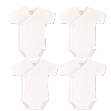 Baby Boys Girls Short Sleeves Kimono Clothes Cotton Baby Side-Snap Bodysuit Pack Of Baby Layette Set (0-3 Months)