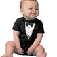 Ann Arbor T-Shirt Co. Unisex Baby Tuxedo Funny Infant Humor One Piece -6 Month Black
