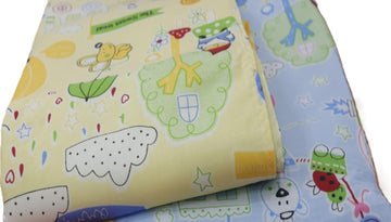 Mothers Choice FoamCushioned Waterproof QuickDry Diaper Changing Sheet/Mat For Baby (2, BlueYellow, Small)