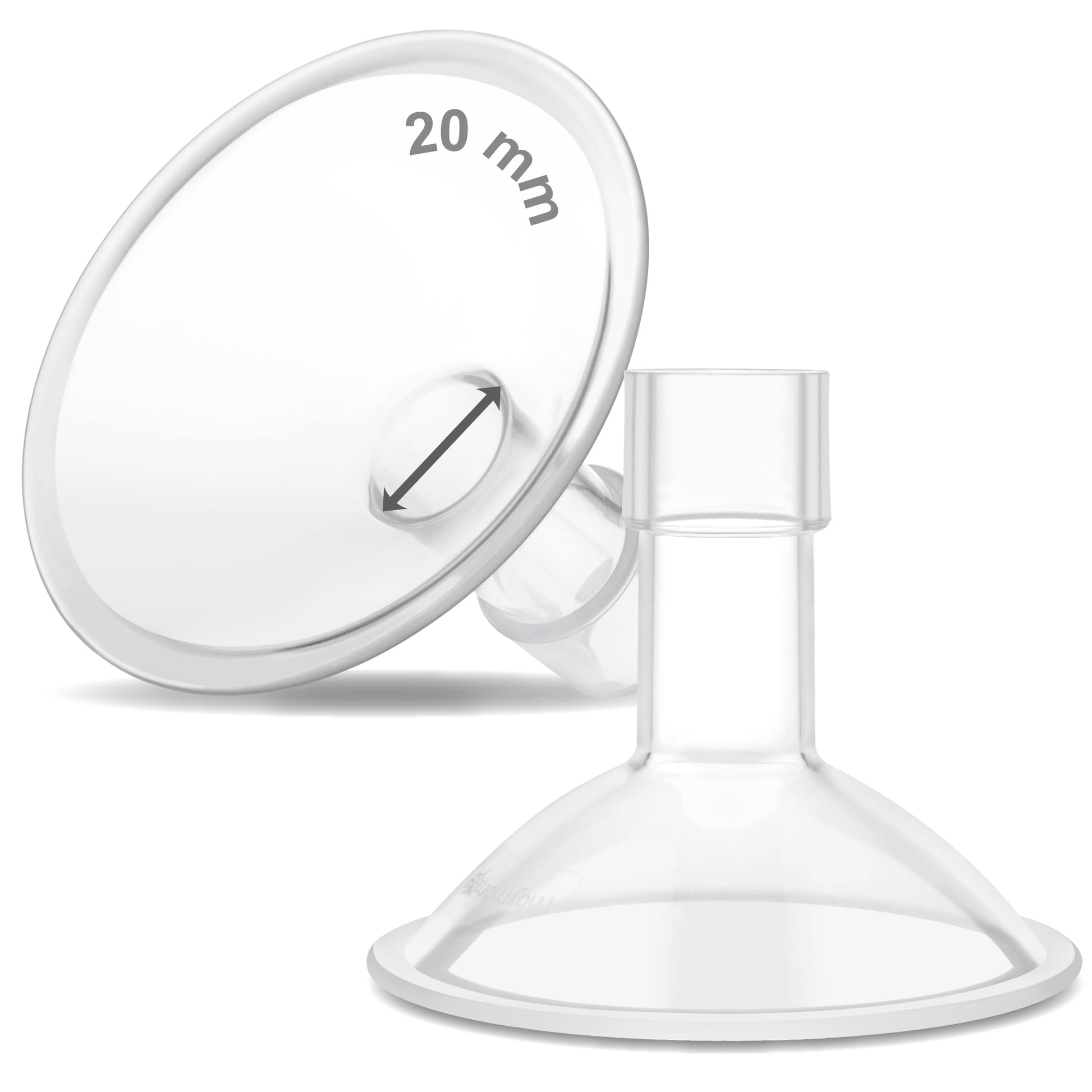 Maymom MyFit Crater Series 20 mm Two-Piece Design Small Breastshield Compatible with Medela Breast Pump Parts; Replace Medela Sh
