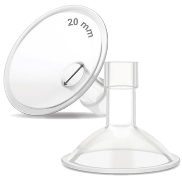 Maymom MyFit Crater Series 20 mm Two-Piece Design Small Breastshield Compatible with Medela Breast Pump Parts; Replace Medela Sh