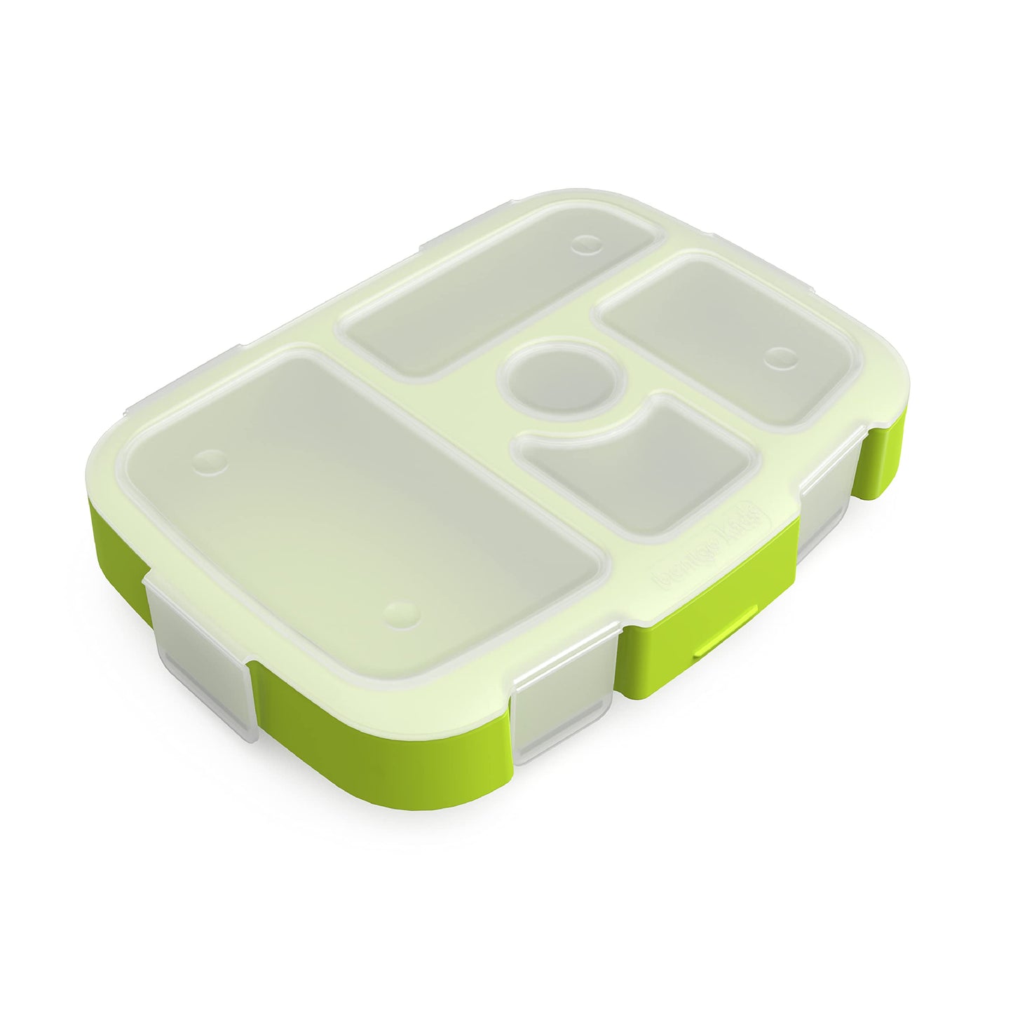 Bentgo Kids Prints Tray With Transparent Cover - Reusable, Bpa-Free, 5-Compartment Meal Prep Container With Built-In Portion Con